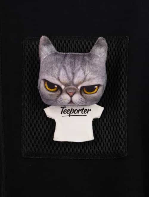 換裝燶面貓黑色連帽「痛」衛衣 thumbnail image