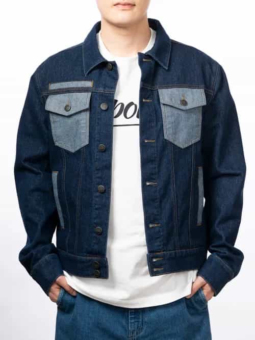 男女通用 雙口袋牛仔外套 thumbnail image